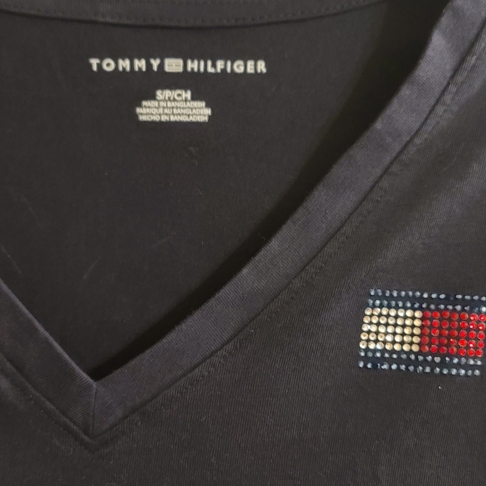 Tommy Hilfiger Navy Short Sleeve Tee - Picture 2 of 3